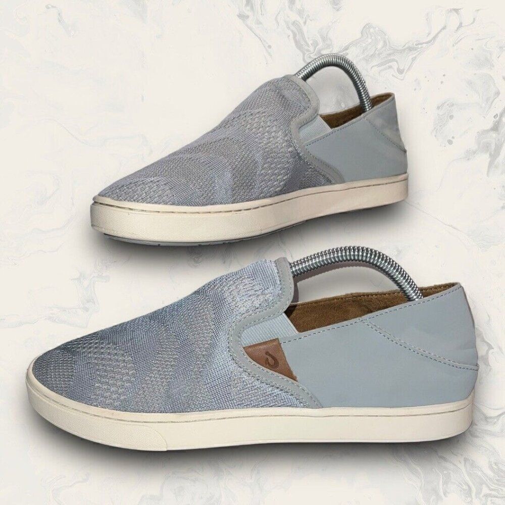 Olukai Pehuea Baby Light Blue Comfort Casual Slip On Shoes  Women’s Size 10